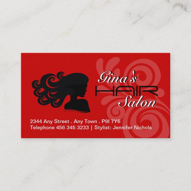 Hair Salon Business Cards (Front)