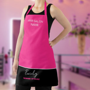 Hair Salon Company Name Employee Job Pink Black Apron