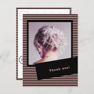 Hair Salon Custom Image Thank You Customer Postcard