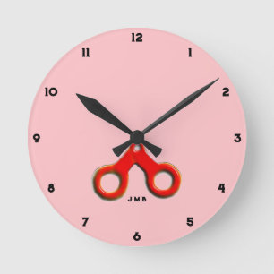Hair Salon Decor Round Clock