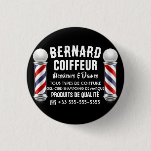 Hair salon decoration 3 cm round badge