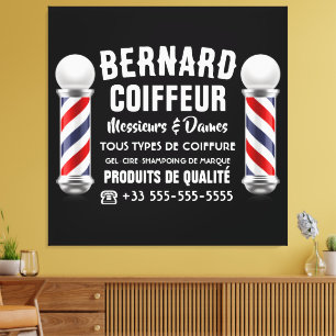 Hair salon decoration canvas print