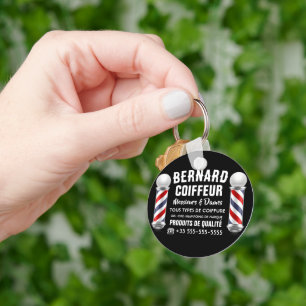 Hair salon decoration key ring