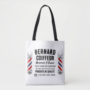Hair salon decoration tote bag