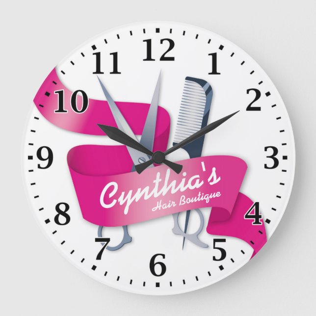 Hair Salon Decorative Wall Clock (Front)