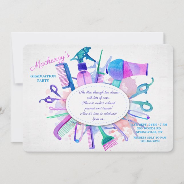 Hair Salon Elements Invitation (Front)