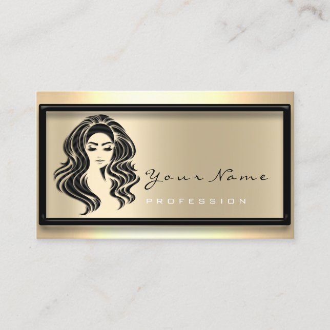 Hair Salon Eyelash Extension Makeup Artist Frame Business Card (Front)