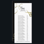 Hair Salon Flyer Pricing List Gold Black Menu Invitation<br><div class="desc">Promotional Business Salon Pricing for Business•</div>
