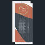 Hair Salon Flyer Pricing List Terracotta Navy Invitation<br><div class="desc">Promotional Business Salon Pricing for Business•</div>