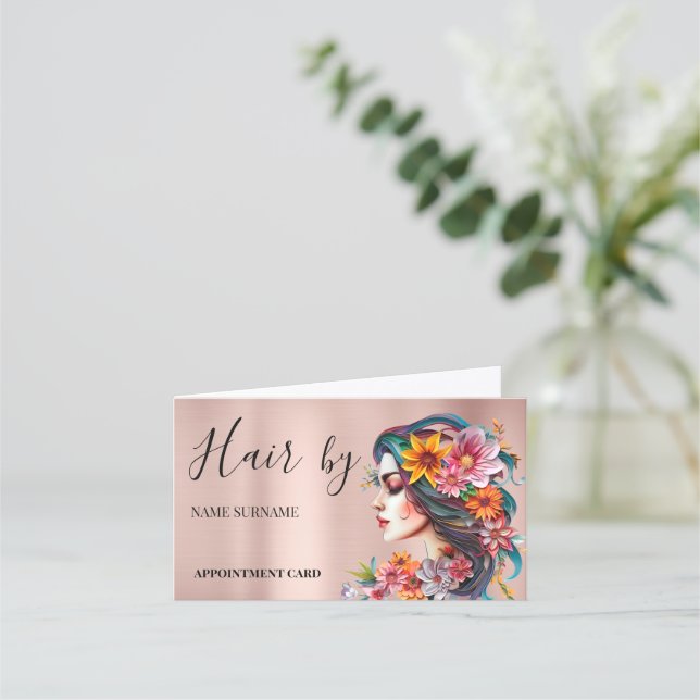 Hair Salon Folded Appointment Card (Front)