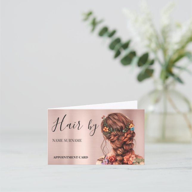 Hair Salon Folded Appointment Card (Front)