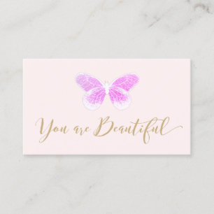Hair Salon  Glitter Butterfly Appointment Reminder Card