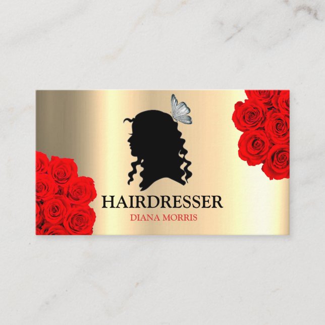 Hair Salon Hairdresser Beauty Salon Business Card (Front)
