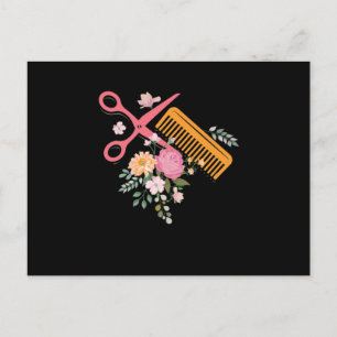 Hair Salon Hairdresser Scissors Hair Stylist Barbe Postcard