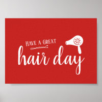 Hair Salon Have A Great Hair Day Elegant Red