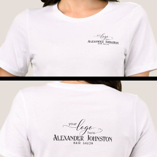 Hair Salon Logo Branding Staff Apparel Tri-Blend Shirt