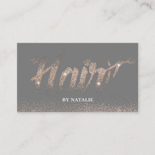 Hair Salon Modern Rose Gold Typograpy Appointment