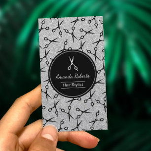 Hair Salon Modern Scissors Silver Appointment