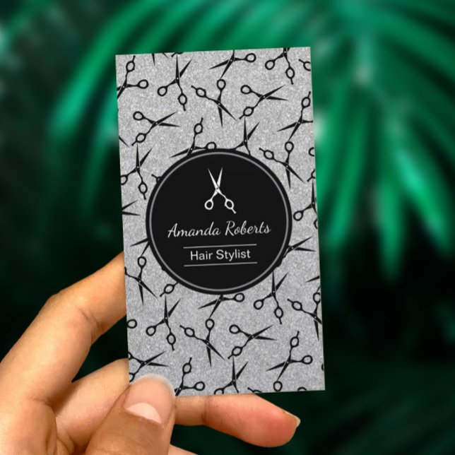 Hair Salon Modern Scissors Silver Appointment (Creator Uploaded)