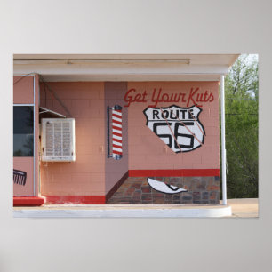 Hair Salon Mural on Route 66, New Mexico Poster