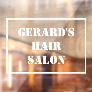 Hair Salon Name on a Window Cling