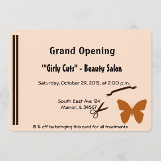 Hair Salon Opening Invitation