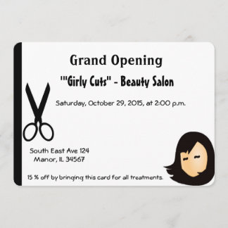 Hair Salon Opening Invitation