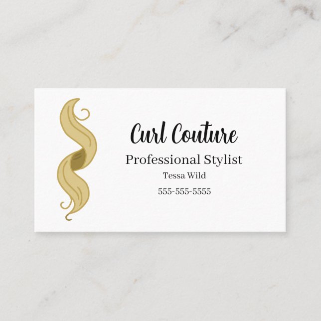 Hair Salon Personalised Business Card (Front)