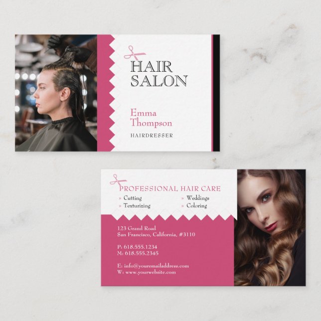 Hair Salon | Professional Business Card (Front/Back)