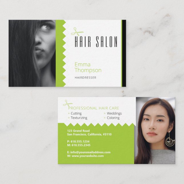 Hair Salon | Professional Business Card (Front/Back)