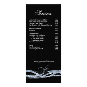 Hair Salon Rack Card Beauty Cosmetologist Brochure