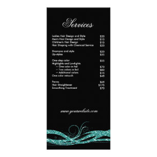 Hair Salon Rack Card Beauty Cosmetologist Brochure
