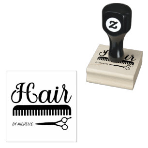 Hair Salon Scissors Custom Rubber Stamp