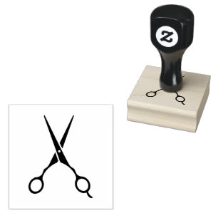 Hair Salon Scissors Rubber Stamp