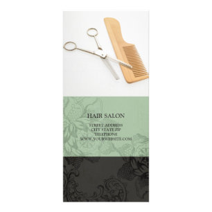Hair Salon Services Price List {Mint Green} Rack Card