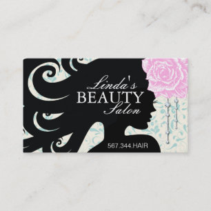 HAIR SALON SILHOUETTE BUSINESS CARD