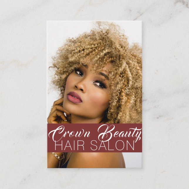 Hair Salon Spa Beauty Business Card (Front)