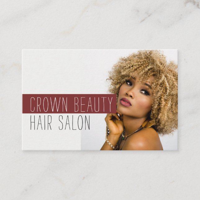 Hair Salon Spa Beauty Business Card (Front)