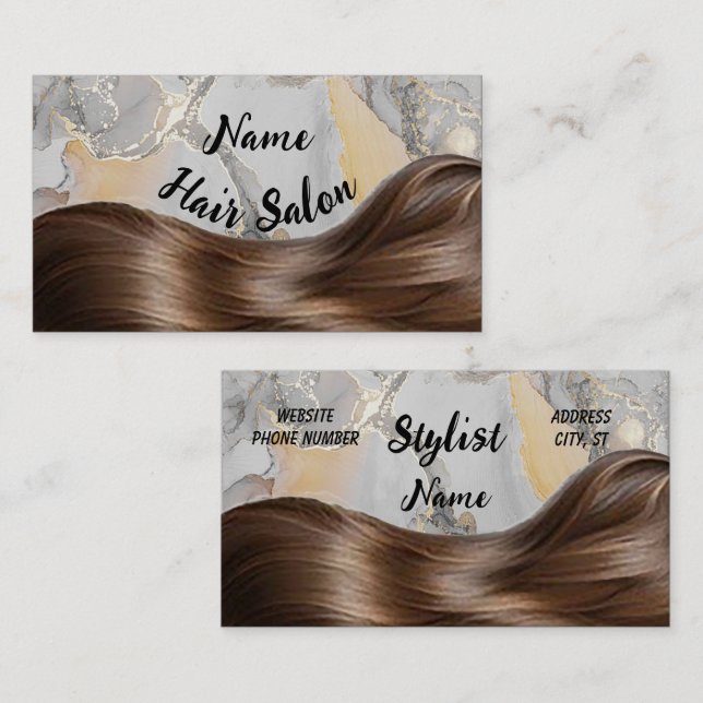 Hair Salon Standard Business Card (Front/Back)