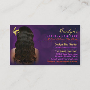 Hair Salon Stylist African American Appointment Card
