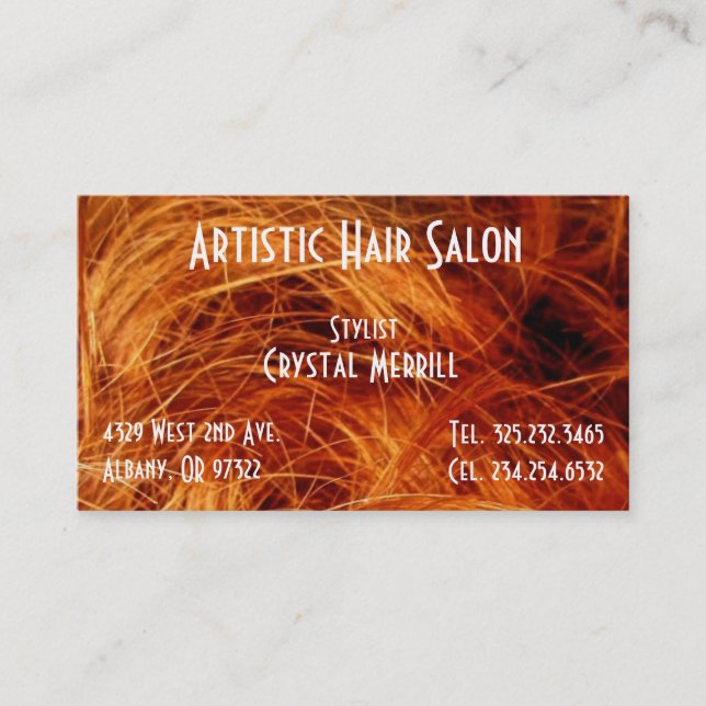 Hair Salon Stylist beauty Business Card (Front)