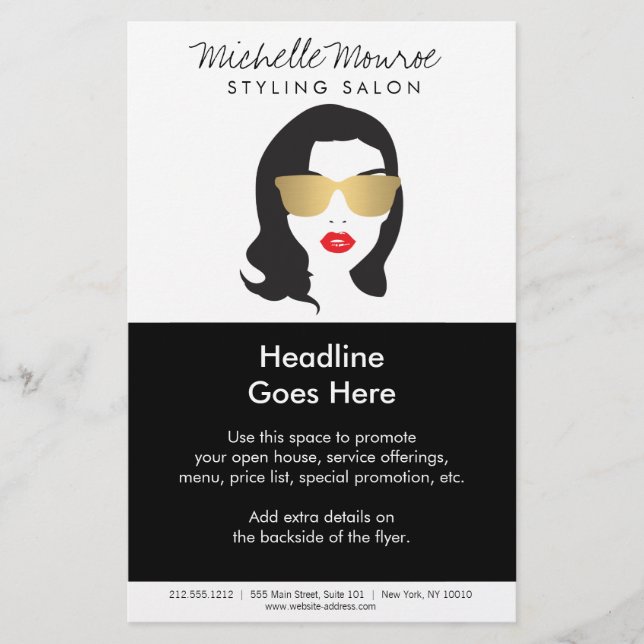 Hair Salon, Stylist, Beauty Girl Flyer (Front)