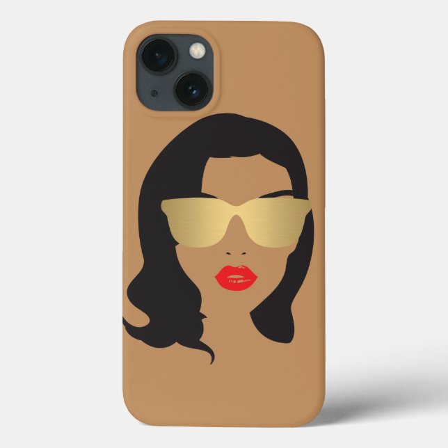 Hair Salon, Stylist, Beauty Girl Tan/Brown Case-Mate iPhone Case (Back)