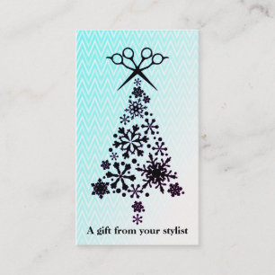 Hair salon stylist holiday coupon gift card xmas