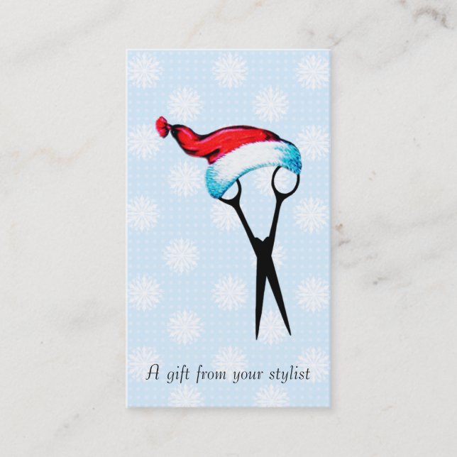Hair salon stylist holiday coupon gift card xmas (Front)