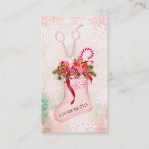 Hair salon stylist holiday coupon gift card xmas