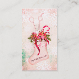 Hair salon stylist holiday coupon gift card xmas