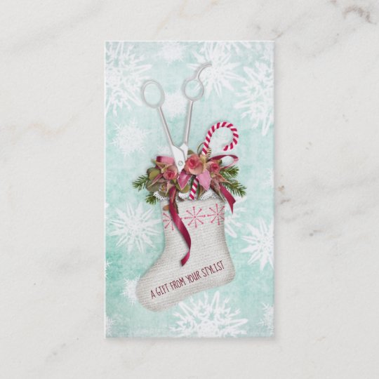 Hair Salon Stylist Holiday Coupon Gift Card Xmas Zazzle Co Uk