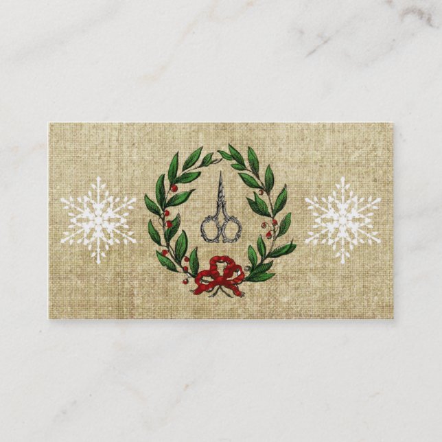 Hair salon stylist holiday coupon gift card xmas (Front)