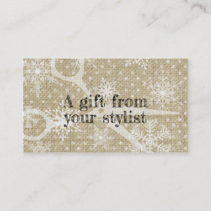 Hair salon stylist holiday coupon gift card xmas